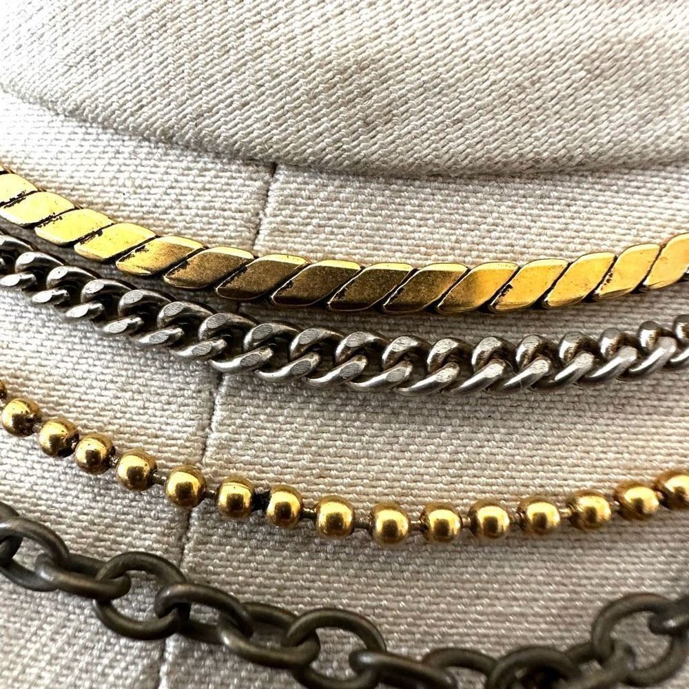 Multi strand leaf necklace - Picture 10 of 10